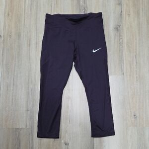 Nike Women's Plum Capris with White Logo